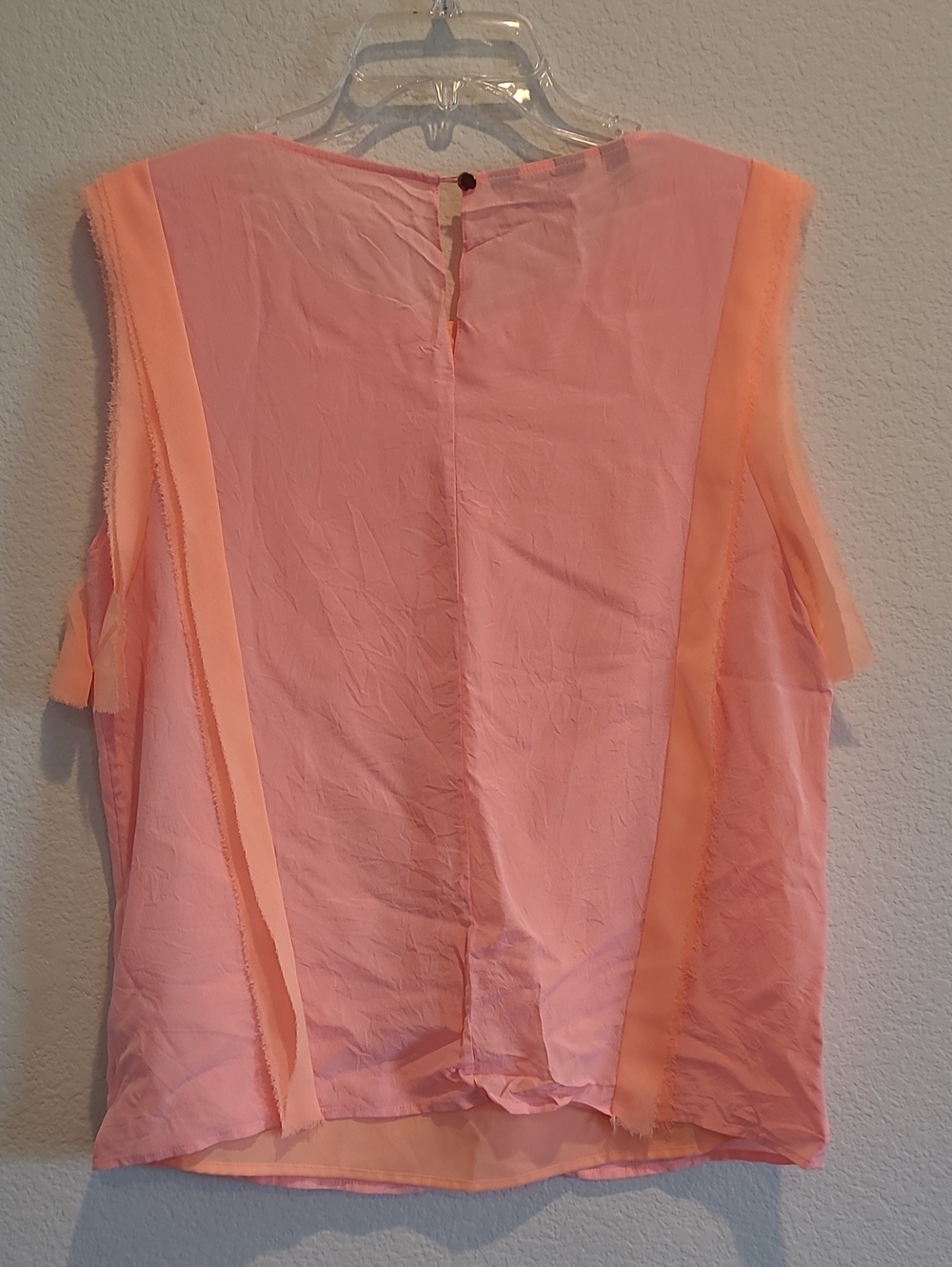 Ted Baker Peach Shortsleeve Silk Lightweight Top Size 4/L - Picture 2 of 6